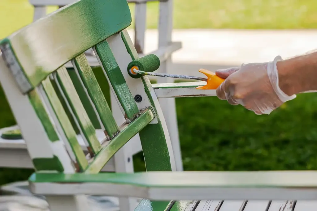Painting outdoor furniture