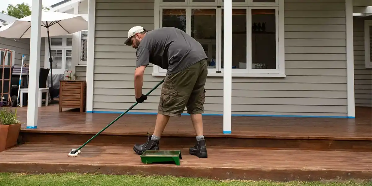 how to stain a deck